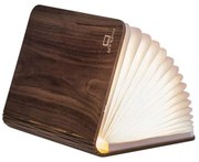 Veioză maro LED cu abajur textil (înălțime 2,5 cm) Booklight – Gingko