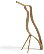 Decorat pasăre Woody 18cm, stejar - COOEE