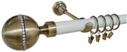 Galerie simpla KALISTO CRYSTAL /25 - alb/aur antic (Alege marime: 120 cm)