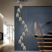 Lustra LED casa scarii design modern cu 12 pendule Nebula SV-584541