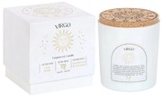 Lumanare zodiacala cu bucatele de Quartz transparent - Fecioara (aroma santal si patchouli)