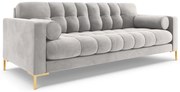 Canapea Bali 3 locuri velvet/picioare gold L177 cm