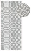 Covor de exterior NORTHRUGS Karo, 80 x 200 cm, gri