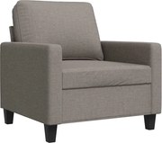 vidaXL Fotoliu canapea, gri taupe, 60 cm, material textil