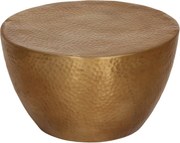 vidaXL Măsuță de cafea, alamă, Ø 50x30 cm, aluminiu bătut la ciocan