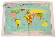 Prosop de bucătărie din bumbac Rex London World Map, 50 x 70 cm