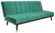 Canapea extensibila retro stil Petit Beaute 180cm, verde