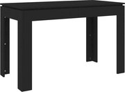 vidaXL Masă de bucătărie, negru, 120x60x76 cm, lemn prelucrat