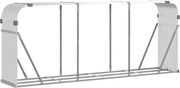 vidaXL Suport pentru bușteni, argintiu, 234x45x100 cm, oțel galvanizat