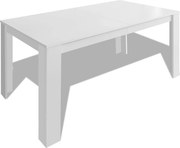 vidaXL Masă de bucătărie, 140 x 80 x 75 cm, alb