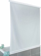 Perdă de duș, albă cu dungi, 132 x 240 cm, VENKO