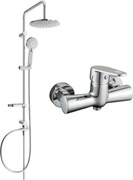 Mexen Carl set de duș montat pe perete cu cap de duș și baterie de duș Kama, crom - 72540240-00