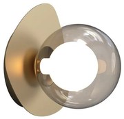 Aplica de perete G9, Sticla Gri, Baza Aurie, ZB-2578