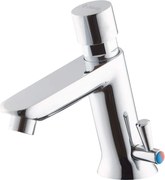 Press Baterie pentru chiuvetă, închidere automată, cu reglarea temperaturii - Fără dop de închidere Finisaj: Crom BBH_029R