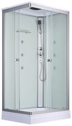 Cabină de duș cu hidromasaj pătrată Valerie 80x120 cm