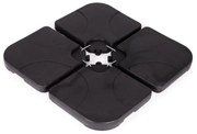 Suport de umbrelă de soare cu bază în cruce, 60 l, negru