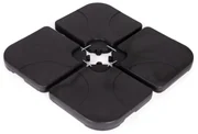 Suport de umbrelă de soare cu bază în cruce, 60 l, negru