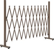 Outsunny Gard de Grădină cu Lățime Reglabilă, Gard de Grădină Multifuncțional din Metal și Aluminiu, 300x31x103,5 cm, Maro Închis