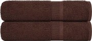 vidaXL Prosoape de duș, FROGN, 2 buc., maro, 70x140 cm, 360 g/m²