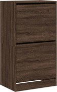 vidaXL Dulap de pantofi 2 sertare rabatabile, stejar maro, 60x42x108cm