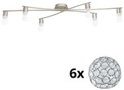 Plafonieră LED Eglo MY CHOICE 6xE14/4W/230V crom