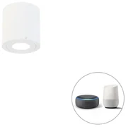 Spotlight inteligent pentru baie alb rotund IP44 cu Wi-Fi GU10 - Capa