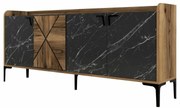 Dulap Venedik Walnut and Black Marble