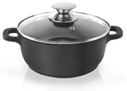 Oală din aluminiu neaderent cu capac din sticlă Orion Grande, ⌀ 24 cm