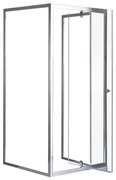 Cabină de duș pătrată flexibilă, montată pe perete, 80x80 cm, fără cădiță de duș