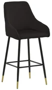 Scaun Bar Lillys Catifea Negru
