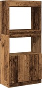 vidaXL Dulap înalt, lemn vechi, 63x33x140 cm, lemn prelucrat