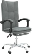 vidaXL Fotoliu de birou rabatabil, gri închis, textil