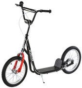 HOMCOM Trotineta copii cu frana reglabila pe inaltime Constructie usoara Negru | Aosom Romania