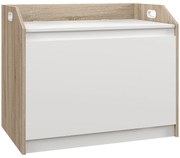 HOMCOM Cutie de Depozitare Modernă cu Lift Top și Spațiu Ascuns pentru Intrare, Living, Cameră de Joacă, 62.4x40x51.5 cm, Alb | Aosom Romania