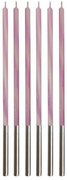Colorat Candy Pink Set lumânări de tort roz, 6 buc