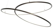 Lampă pendant de design bronz 72 cm inclusiv LED cu dimmer în 3 trepte - Rowan