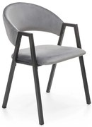 Scaun de bucaterie Zayne, gri/negru