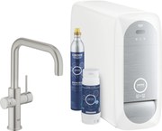 Grohe Blue set starter cu baterie bucătărie pe picior SuperSteel 31456DC1