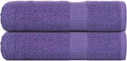 vidaXL Prosoape de baie, FROGN, 2 buc., violet, 100x150 cm, 360 g/m²
