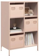 vidaXL Dulap înalt, roz, 68x39x103,5 cm, oțel