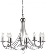 Candelabru traditional stil clasic Maypole argintiu 8L 6348-8SS SRT