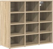 vidaXL Dulap pentru pantofi cu raft Stejar Sonoma 77,5 x 30 x 67 cm