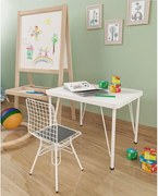 Set masuta + 1 scaun 64×48×50 cm – PAL alb/natur – Baby