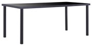 vidaXL Masă de bucătărie, negru, 180 x 90 x 75 cm, sticlă securizată