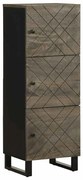 vidaXL Dulap înalt, negru, 40x33x110 cm, lemn masiv de mango