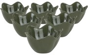 Set de 6 boluri ceramice Lotus 11,8 cm, verde