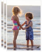 vidaXL Rame foto colaj pentru masă, 3 buc., alb, 21x29,7 cm, MDF