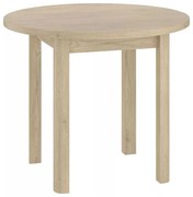 Masă de bucătărie Adam - 80 cm diametru, stejar cremona