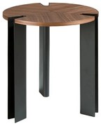 Masuta laterala moderna design LUX Wood and Black, 50cm