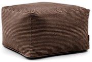Fotoliu bean bag maro închis cu tapițerie din catifea reiată Softbox MooG – SLOWDOWN